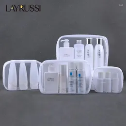 Bolsas de armazenamento Layrussi Clear Cosmetic for Women Travel Saco de maquiagem de maquiagem Homens de água organizadora de higiene pessoal Caso da bolsa