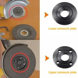 1 SET M14 İplik Yedek Açısı Öğütücü Metal Basınç Plakası İç Dış Flanş Somun Set Araçları 14 mm Mil İpliği