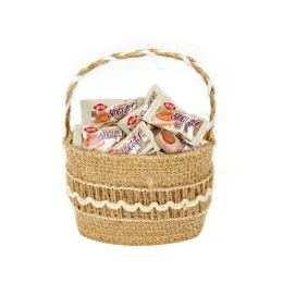 Pequena cesta de armazenamento de bolsas de linho para crianças Halloween Party Candy Gift Bag