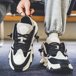 Erkekler Sneakers 2023 High-High Light Lüks Baba Ayakkabı Erkekler Y2K Günlük Platform Yumuşak Turdu Ayakkabı Ücretsiz Taşımacılık