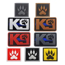 K9 Service Dog Be Kind to Dogs Tactical Military Patches Emblem IR Reflective Fastener PVC Rubber Embroidered Appliqued Badges