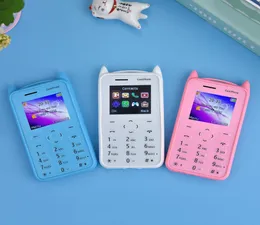 A5 Children039s ultrathin card mobile phone mini 2G GSM smartphone with 500MP camera bluetooth music cartoon small phone3180444