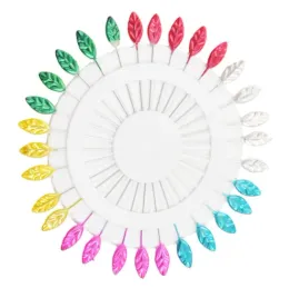 30pcs Kolorowe okrągłe igły na głowicy perłowej proste push szycie szpilki do krawędzi narzędzia do szycia DIY