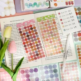 6pcs kawaii красочные круглые точки наклейка Washi Diy Decoraitve Diary Collage ScrapBooking Material Книга