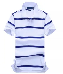 2022 New pattern whiteblue pony Polo men039s Polo TShirt Classic Pinstripe Tourism and leisure Short Sleeve small horse1978619