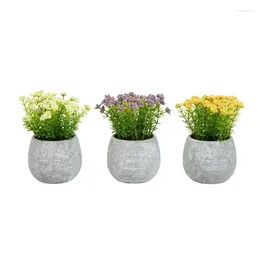 Vases Flowers-3-Piece Assorted Natural Lifelike Floral Arrangements And Imitation Greenery In 6.25 Propagation Station Nordic Va