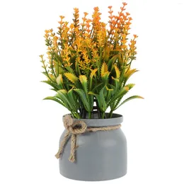 Vasi Fiori finti in vaso artificiale Falsa fake Lifeleke Small Bonsai Plastic Office Realistic Plants Decor