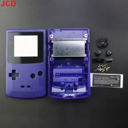 JCD New Game Game Shell Housing Cover Cover for Gameboy Color Game Console for GBC Shell with Buttons Kits Sticker Label Part