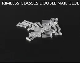 100pcsブランドリムレスメガネダブルゴムプラグは、光学メガネのアクセサリーの光学ショップスタッフ全体5577548を変異させる
