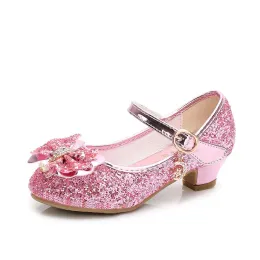 Кроссовки девушки Aurora Sparkle Shoes Дети Ариэль Русалка скользит на квартирах Дети принцесса каблуки