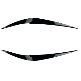 2pcs Glossy Black Eyebrows for BMW X1 F48 F49 2015 2016-2022 Headlight Eyelids Lids ABS Plastic Body Kit Spoiler Accessories