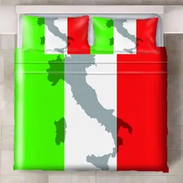 Set di biancheria da letto Italia USA UK Country World Flag 3pcs/Set Sheet Children Cuscino per bambini