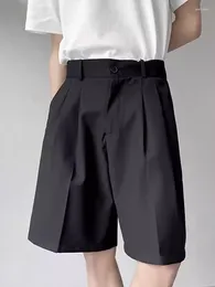 Men's Pants Naples Draping Effect Japanese Straight Suit Shorts