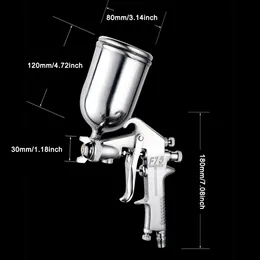 400ml Tinta Spray Professional Automobile Spray Gun Pneumatic Spray Gun Alloy Spray Paint Tool Funnel Spray Paint