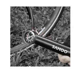 SAHOO 311403 Mountain Bike Pump With Gauge 100psi Iamok Mini Inflator For Presta/Schrader Valve Bicycle Accessories