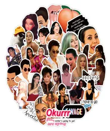 50 PCS Mixed Car Stickers Kim Kardashi For Skateboard Luggage Laptop Fridge Helmet Pad Bicycle Bike Motorcycle PS4 Notebook Guitar5181549