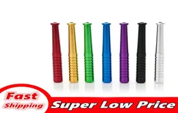 Snorter Sniffer TIPS BATTO PATTI PATTI ALLUMINUM ALLUMINIO 78MM STILI SNUFE Lunghezza Tubo un tubo di fumo in metallo1404007