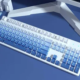 Accessoires 104 Tasten Gradient Blue Keycaps Setzen Sie PBT OEM -Profil -Tastenkappenschlüsselkaps für 61/87/104 Computertastaturzubehör