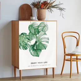 INS Cabinete de planta cortinas curtas meia-curta à prova de poeira para a decoração da janela da capa da tampa da tampa da pratele