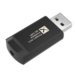 Adapter QCC3040 24bit 96KHz KB9P Bluetooth 5.2 Ljudsändare med MIC APTX LL HD Adaptiv låg lantens 3.5mm AUX för TV PC