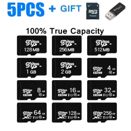 Kort 5st Original Flash Memory Card 2GB 4GB 8GB 16GB 32GB 64 GB Hög Speed ​​TF/SD -kort 128 GB 256 GB Micro Memory Cards för smartphone