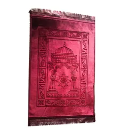 Tapete de oração tapete de oração islâmico muçulmano Tapis de Priere Islam Gebedskleed Plexh Fabric Tassel Decor Mats Eid Presente 67x110cm