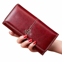 2023 NOVA carteira feminina Portfel Damski Mey Bag Lady Lg Leather Clutch Bag Wallet Titular Carteras para Mujer T7CZ#