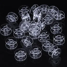 25Pcs Empty Bobbins Sewing Machine Spools Clear Plastic with Case Storage Box for Brother Janome Singer Elna TP-Hot