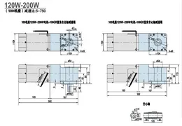 180W 220 V GR angolare destro a destra ingranaggio dell'albero a velocità CA Motore reversibile