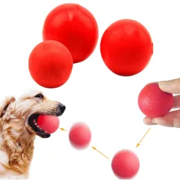 3siza bola de bola de cão de borracha bola de bola de bola durável de dentes de limpeza de dentes com salto alto para um pequeno brinquedo de estimação de pequeno porte médio