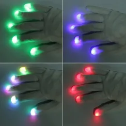 6 Modos ROVA LUVAS LED LUZES DE PARAPENAS Plassando luvas de brilho brancas Fantas de figurão de Halloween Light Up Toys Gllow Party Supplies