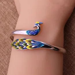 Weiya Cloisonne Bracelet Famous Family Style Colorful Peacock Dripping Oil Female Phoenix Sends Wife and Girlfriend Jewelry