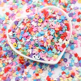 Polymer argila slimes Slices Diy Crafts Tiny Cute Cute 4-6mm Star Heart Snowflake Lip Charmm