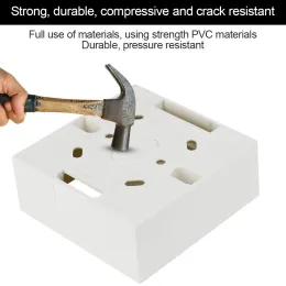 86 Type Cassette External Mounting Box 86*86*33mm For 1/2gang Switches Sockets Apply For Outside of Wall Surface Fire resistance