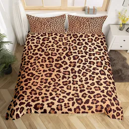 Леопардовый печать одеяла набор набор Queen Размер красный цветочный лепесток