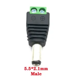 5pc/الكثير من الذكور والإناث قابس الطاقة DC 5.5 x 2.1mm 5.5*2.5mm 3.5*1.35mm 12V 24V جاك موصل قابس CCTV 5.5x2.1 2.5 1.35