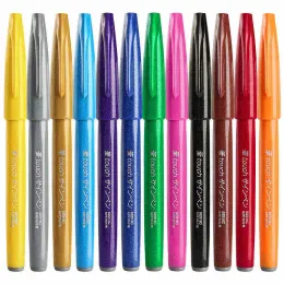 Fudenosuke Brush Pen Practice Calligraphy Marker Pen Scriptliner School Supplies Lettering Soft Handwriting Pen Drawing Makers