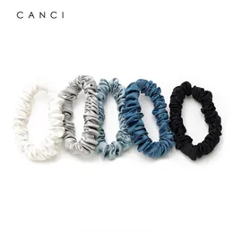 100% Real Silk Scrunchies da 1,5 cm Bande per capelli con corde per la fascia per capelli Ties Elastics Elastics Cany Cotail Calco di seta per donne Girls