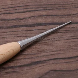 1pc Leather Craft Awl Tool Hole Hole Handlen Handled fundo Stitching Punching Drop Shipp