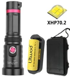 XHP702 Diving Grade Underwater 100m Led Torch Waterproof Power 26650 or 18650 Battery Bulbs Lantern Litwod4024270