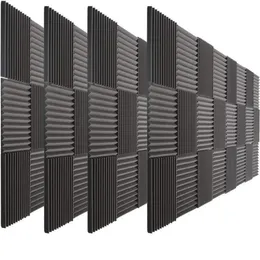72 Pack Acoustic Foam Wedge Soundproof Home Theatre Recording Studio Acoustical Treatment Sound Absorption Sponges Wall Panels 1229j