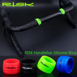 Risk ett par cykelstyrning Bandfästningslingor Vägcykelhandtag Grip Wrap Holding Silicon Rings Cykling Fixed Hleeve Collar