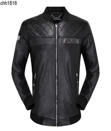 Plein Bear Winter Eand Men Coat Keep Lack Slim Faux Leather Motorcycle Pu Faur Jackets Longsleeve Overwear Coats 841629404710