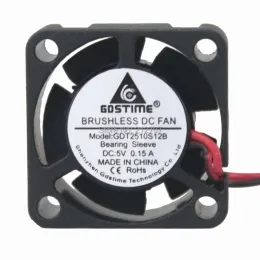 Resfriamento 5pcs gdstime dc 5v 2pin 2510s Brushless Refrigeing Mini Fan Cooler 25 x 25 x 10mm 25mm 25mm