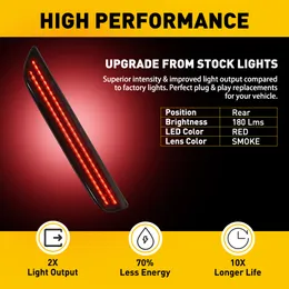 4st CAR LED SIDE Marker Lights for Ford Mustang 2010 2011 2012 2013 2014 Fram bakre bärnsten Red LED Sidemarker Lamps 12V