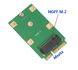 Kort 50st/Lot M.2 NGFF B -nyckel SSD till MSATA SSD Adapter Converter Card lämpligt för 2230 2242 SSD