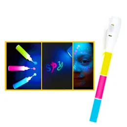 UV Light Magic Ink Pen Children 어린이 조용기 선물 신성 학생 성인 사무용품 W3JD와 3 색 보이지 않는 잉크 펜