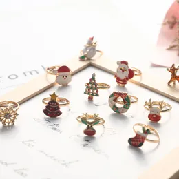 1pc Новая рождественская салфетка кольца для салфетки кольца для праздничного рождественского стола украшения