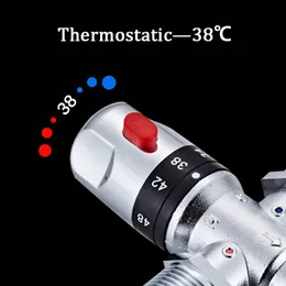 SHINESIA Termostatisk blandningsventil mässing 1/2 Keramisk standardtemperaturkontrollventil för solvattenvärmningsventil