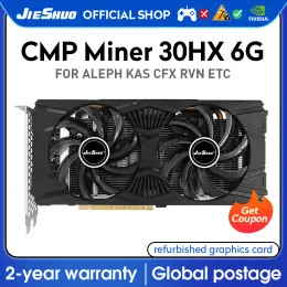 Jieshuo CPM 30HX 6G 전용 채굴 그래픽 카드 GPU NVIDIA GDDR6 192 비트 CMP30 HX 6GB 마이닝 카드 시리즈 KAS 등 RVN CFX BTC